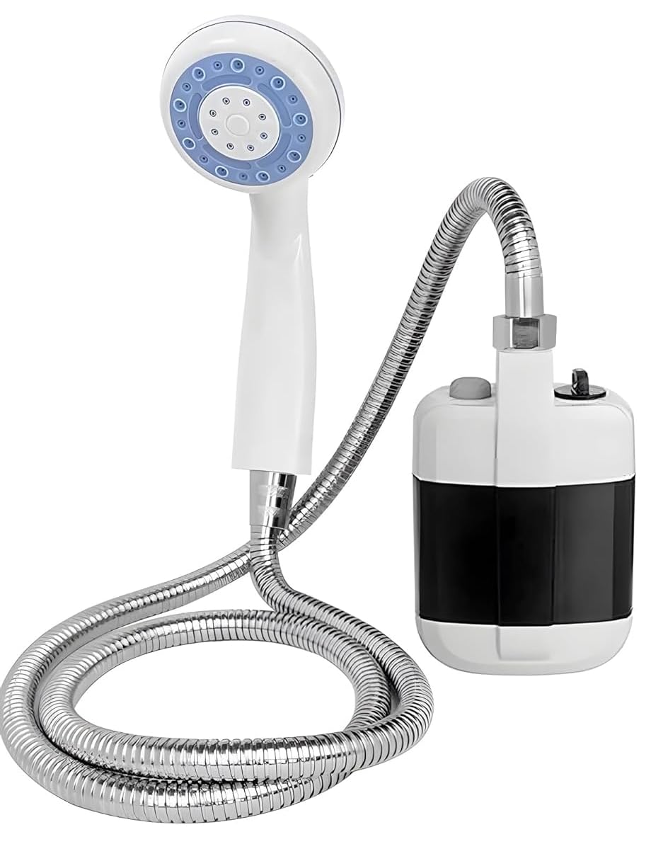 Toriox Handheld Showerhead Rechargeable Portable Camping Electric Shower with Pump for Camping, Outdoors Bathing Solution for Pets Beach Garden