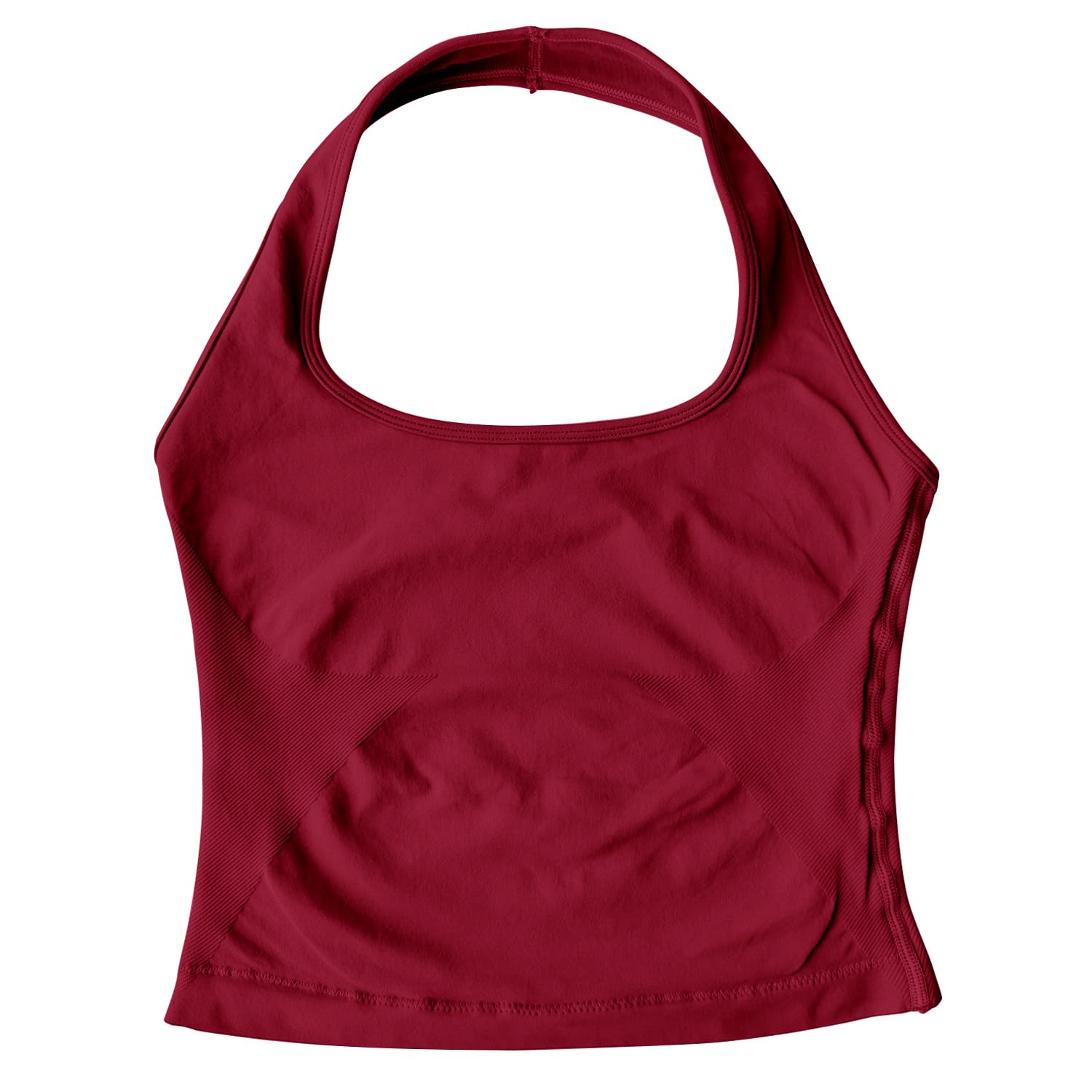 JN JANPRINT 2-teiliges Fitness-Set für Damen, langes Neckholder-Tank-Top, rückenfrei, U-Ausschnitt und versteckte Scrunch-Shorts, Yoga-Outfits, Workout-Trainingsanzug