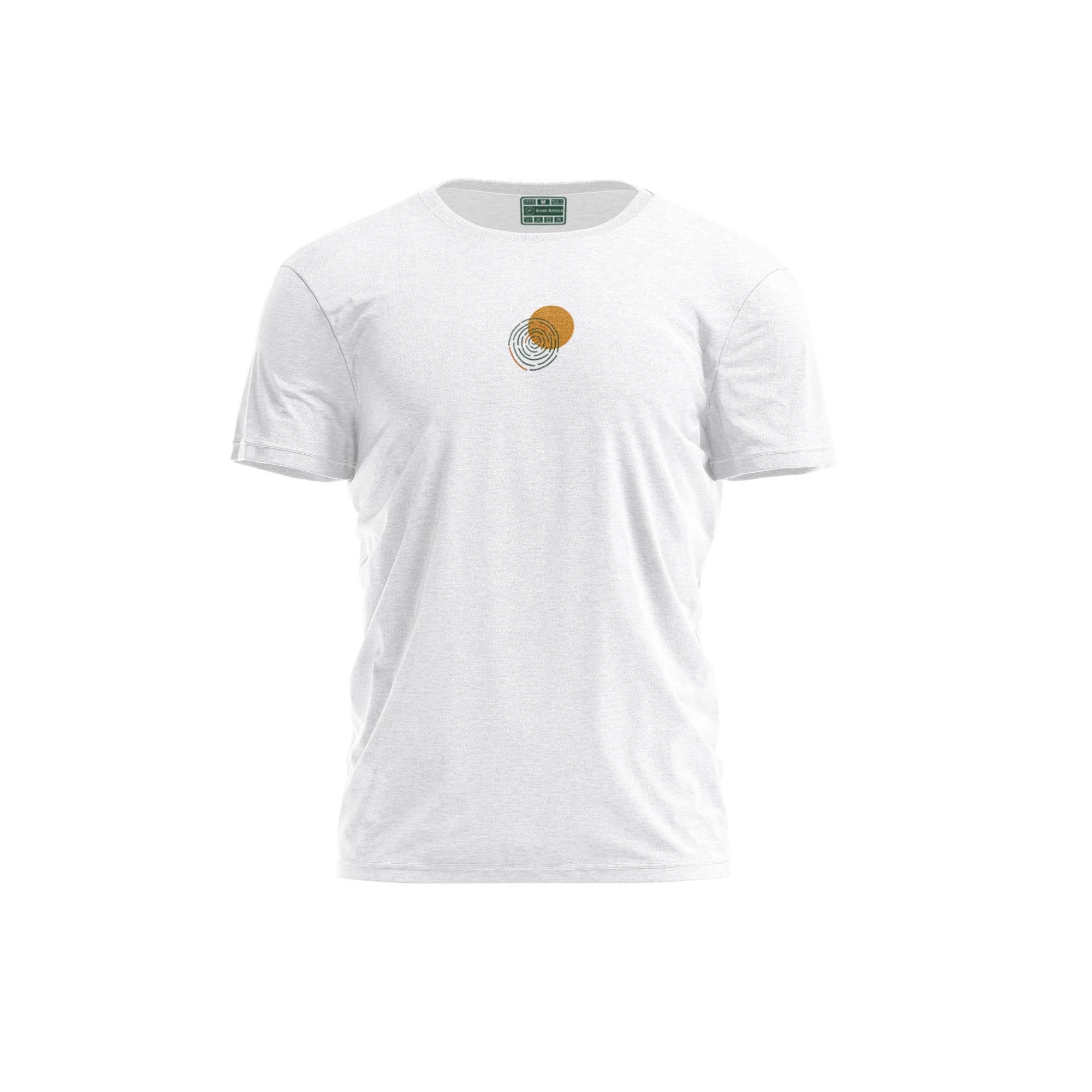 Bona Basics, Digitally Printed, Men's Basic T-Shirt,%100 Cotton, White, Casual, Men's Tops, Size: M