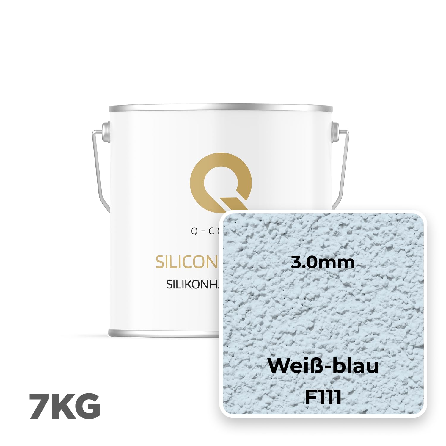 Intonaco In Resina Siliconica Bianco Velato Di Blu F111 7kg 3mm