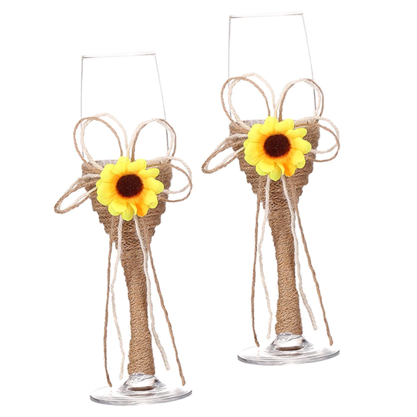ULTECHNOVO Verres à Vin Tournesol Pour Fête De Mariage Verre à Et Gobelets Pour Mariage Et Fête