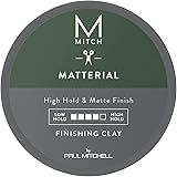MITCH de Paul Mitchell Matterial Arcilla de Acabado para el Cabello de Hombres, Fijación Alta, Acabado Ultra Mate, Para Todo Tipo de Cabello, 85 g (3 oz.)