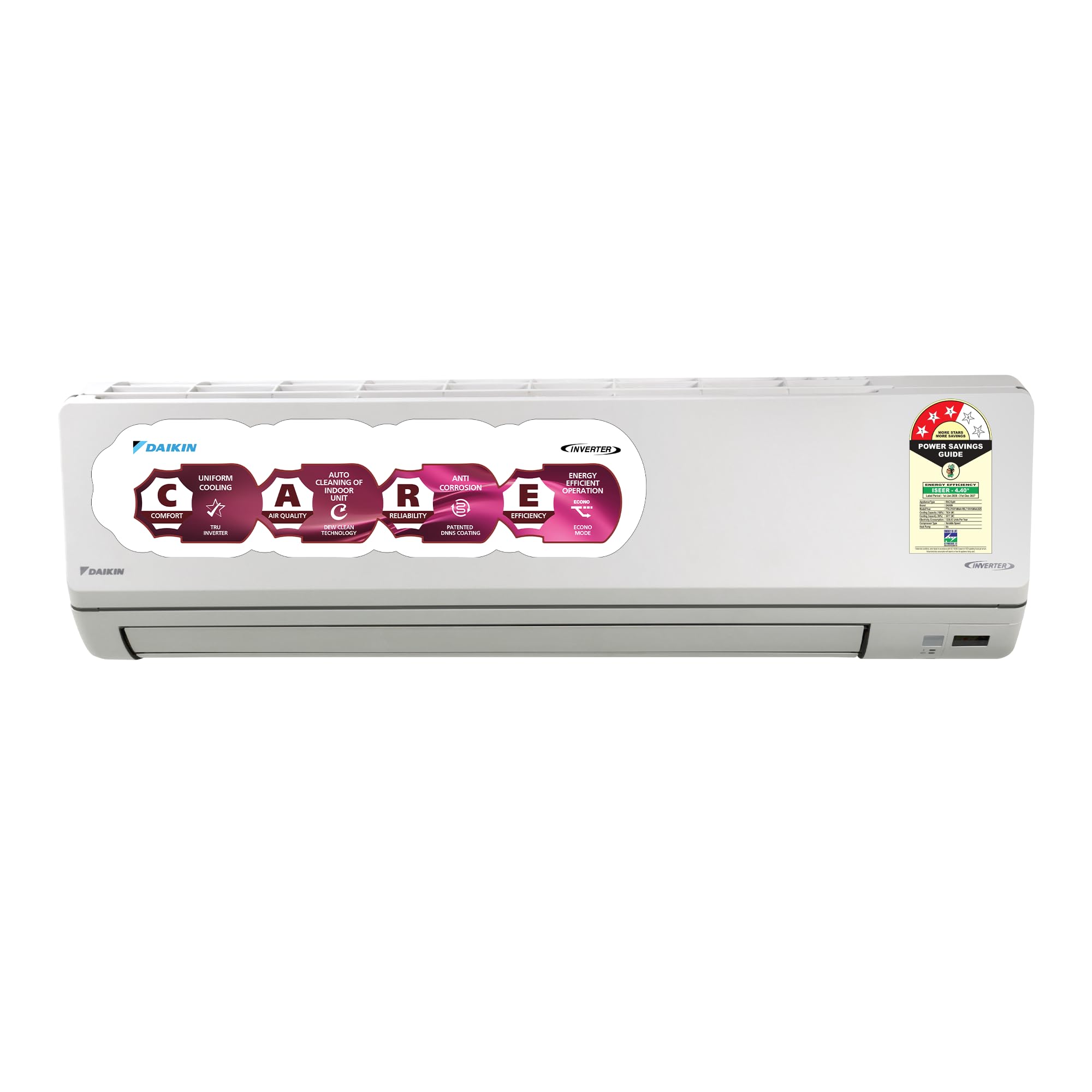 Daikin 2.0 Ton 3 Star Inverter Split AC (Copper, PM2.5 Filter, FTKL71XV16, White)