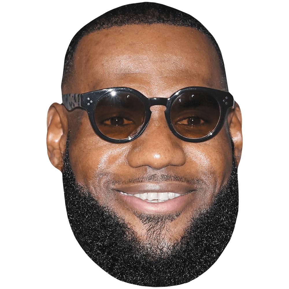 LeBron James (Beard) Celebrity Mask, Flat Card Face, Fancy Dress Mask