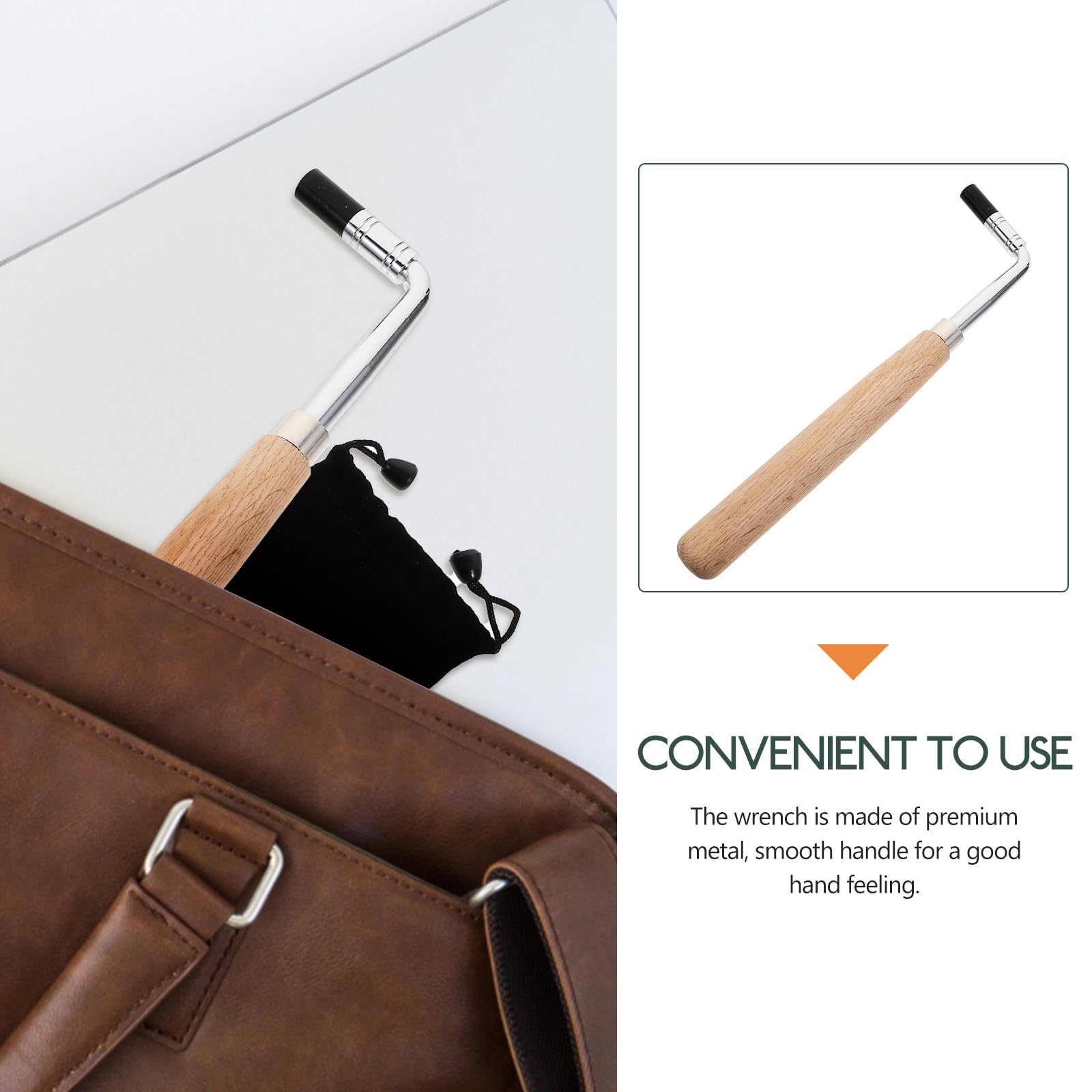 Llave Inglesa para Piano de Metal y Madera, Herramienta Resistente para Afinar el Tono del Piano y Reparar Instrumentos de Cuerda Fácilmente