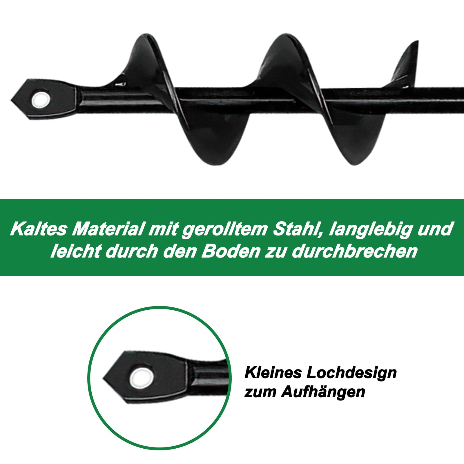 FWEEK 4 Stuks Tuinboor Set Met Handschoenen - Grondboor Voor Boormachine 22cm Tot 42cm