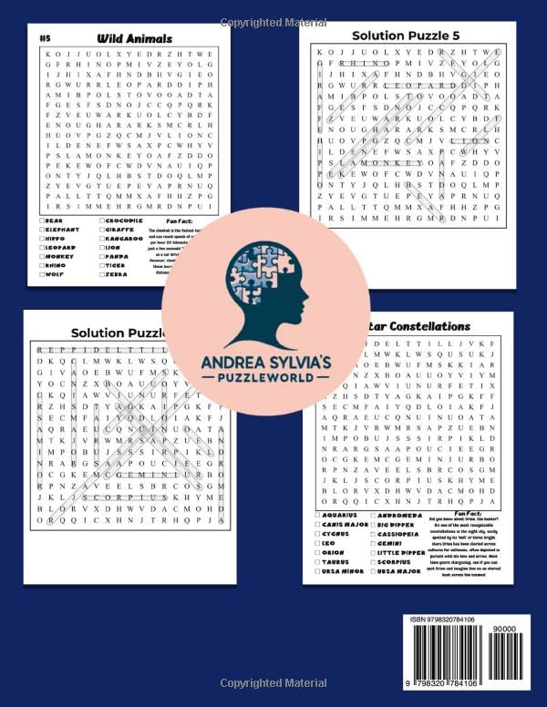 Word Search for Kids Ages 8-10: 120 Educational Word Find Puzzles for Kids, including Fun Facts in Themes of Animals, Space, Sports, Ocean, History, Geography, and Many More! - Image 2