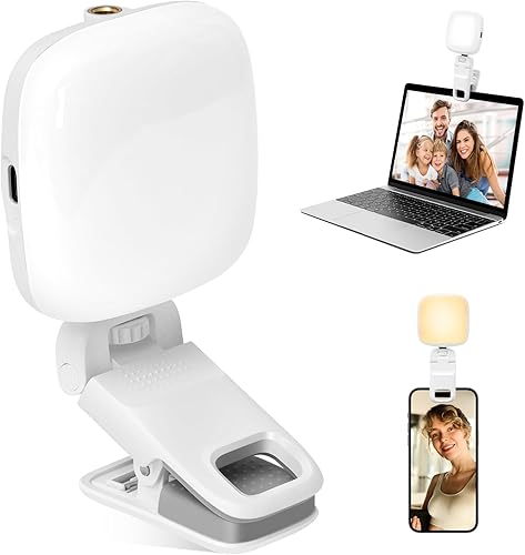 mmcrz Luz suave para selfie, luz LED recargable para iPhone, cámara, portátil, luz de maquillaje portátil para TikTok, llamadas de zoom y