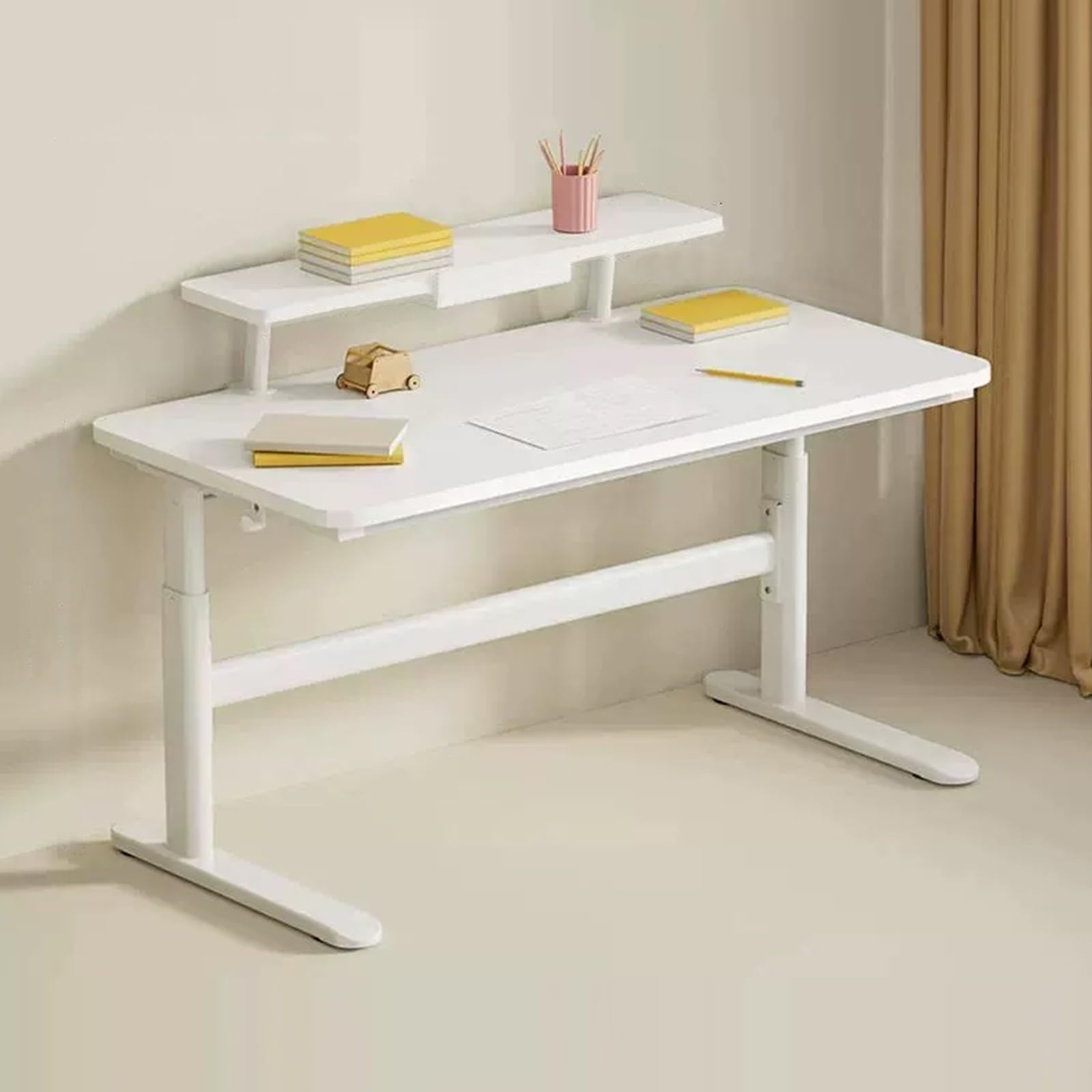 Amazon | 手動昇降テーブル 昇降式デスク テーブル 高さ80cm