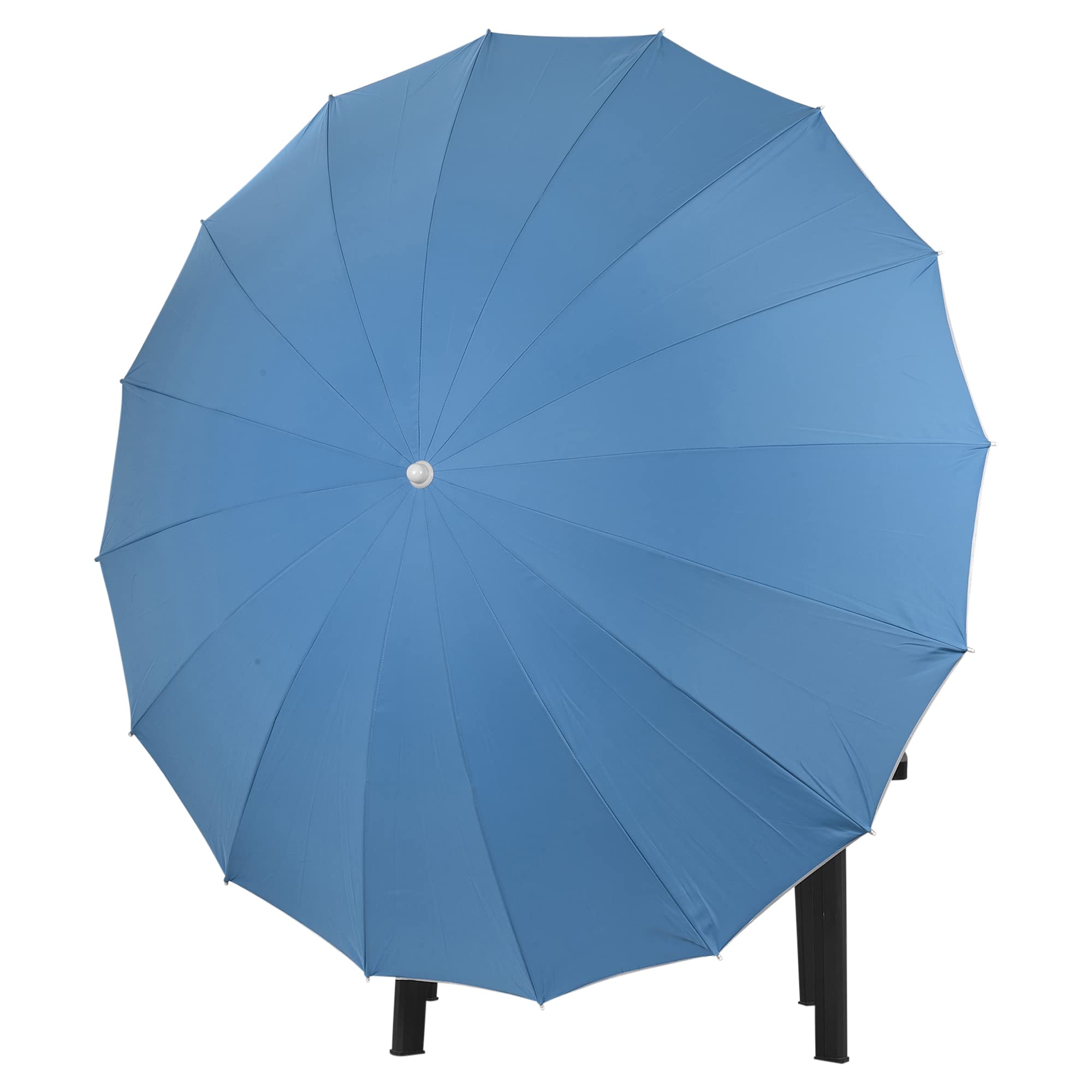 URBNLIVING 2.4m Round Outdoor Garden Sun Shade Parasol Canopy (Blue)