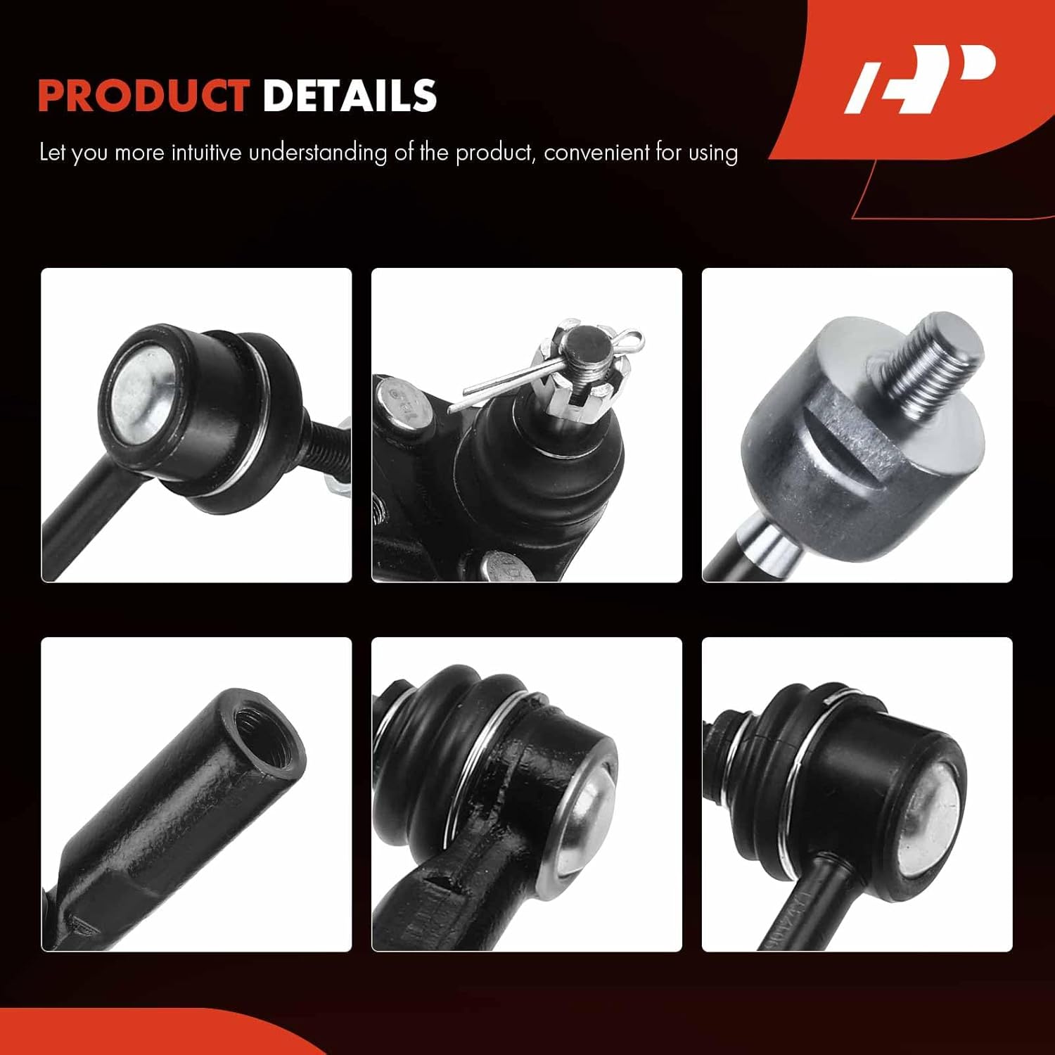 A-Premium Set of 10, Front Lower Ball Joint, Inner & Outer Tie Rod End, Front & Rear Sway Bar Link, Compatible with Toyota Celica 1994 1995 1996 1997 1998 1999