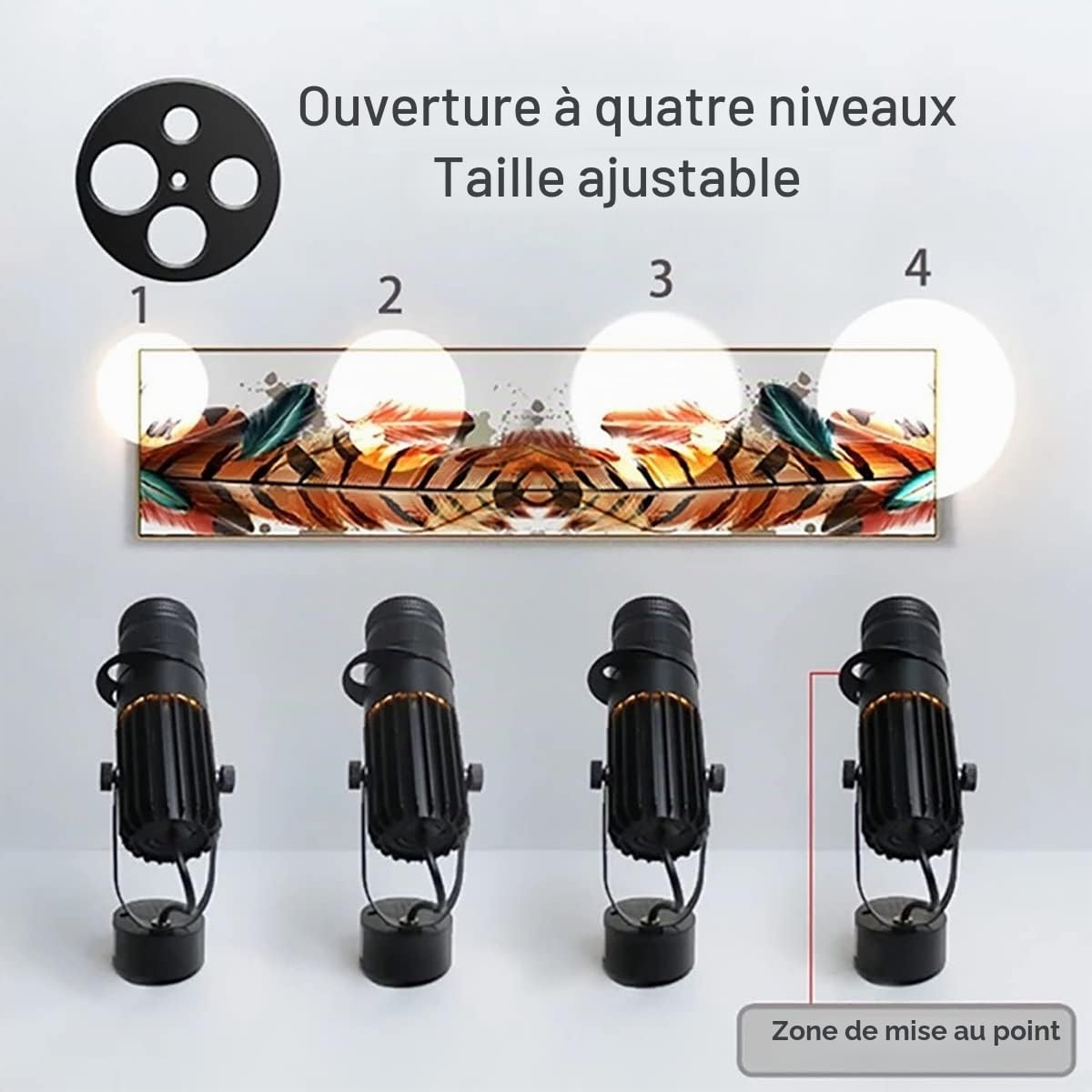 Spot LED Pinspot, Spots de Zoom pour Scène de Théâtre, Spot de Zoom sur Rail à LED 20W/30W, éclairage de Spot de Fond de Café de Restaurant de Bar KTV,20W/B-3000K