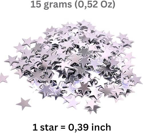 Miniatura 9 de DIWULI Decoración roja de confeti de estrella  Confeti rojo para mesa, confeti listo con purpurina, confeti de cumpleaños, fiesta de cumpleaños,