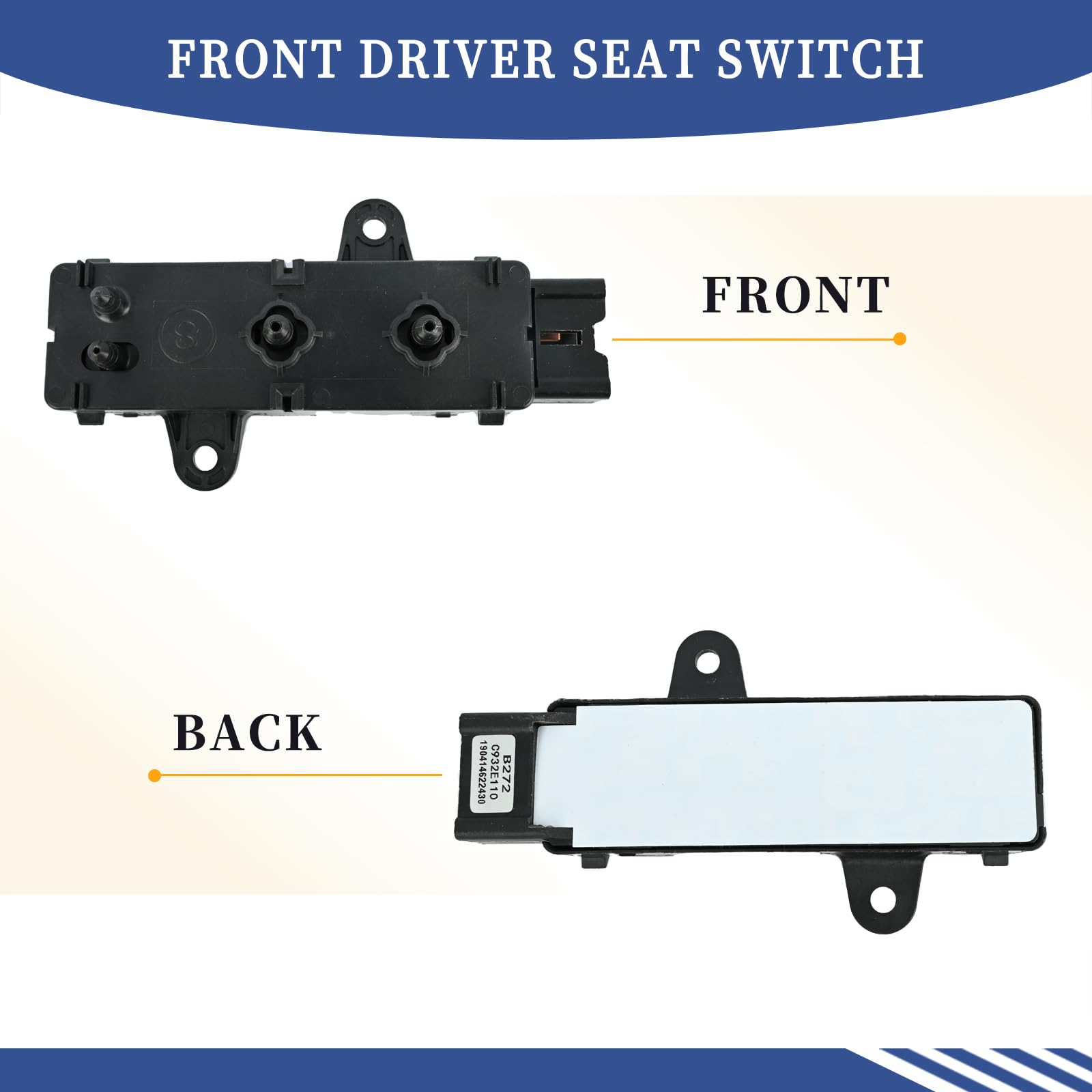 Interruptor de asiento delantero del lado del conductor 870664HA0A 87066-4HA0A compatible con Nissan Maxima 2009-2021│Infiniti Q50 Q60 2015-2021 Interruptor de ajuste de asiento de 8 vías
