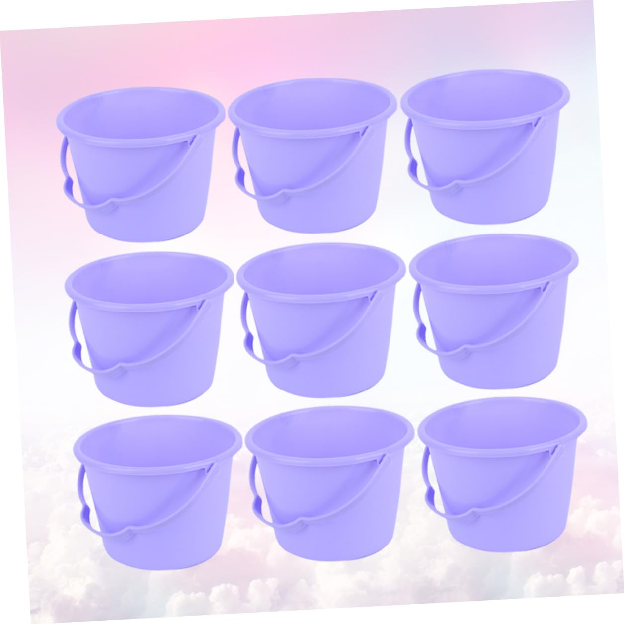 ERINGOGO Set 10 Pezzi Giocattoli Secchiello da Spiaggia Colorati, Secchiello D’acqua Leggero e Resistente, Giocattolo da Pesca e Asilo per Attività All’aperto e Giochi Colore Casuale