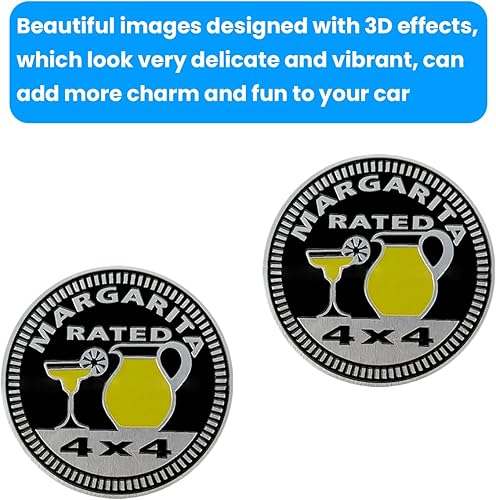 Miniatura 9 de BESULEN Emblema de automóvil de 4 x 4 pulgadas, emblema redondo de aluminio 3D, calcomanías decorativas para interior y exterior de automóvil,