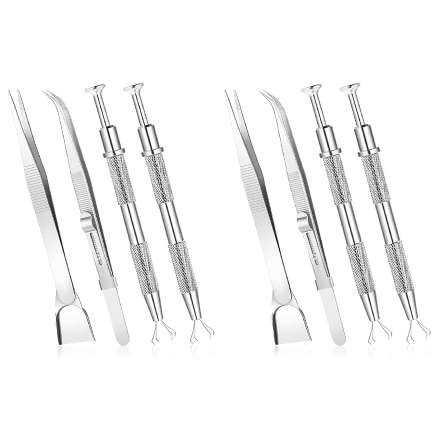 Jnchdghwa Silver 8Pcs Sprinkles Tools For Cake Decorating, 4 Claw Sprinkle Pen Pearl Grabber Cake Decorating Tools Set Stainless Steel
