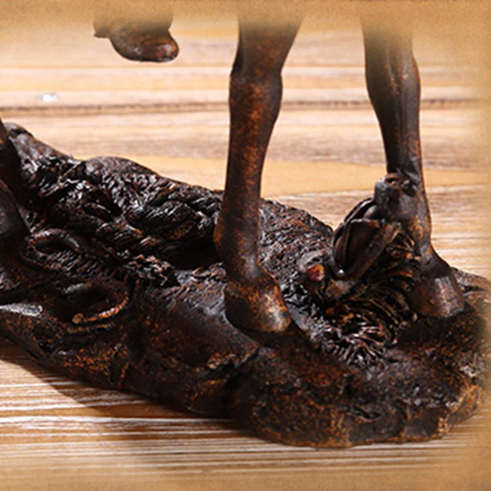 Amazon.co.jp: TANGIST 幸運置物 カウボーイ騎馬像樹脂工芸装飾