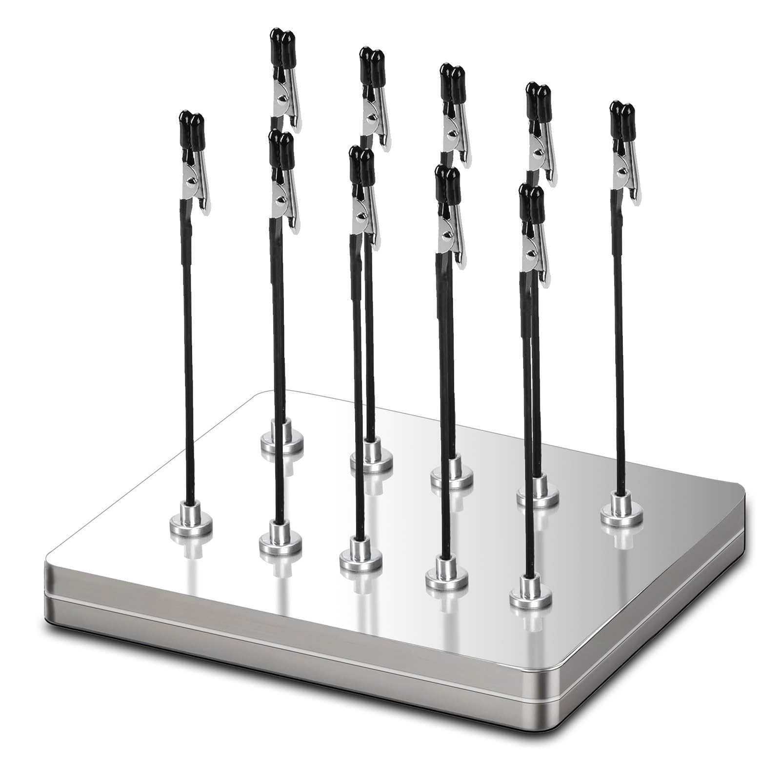 Professionelle Magnetische Dritte Hand Löthilfe, 10x Krokodilklemmen mit Eisenbox, 360° Schwenkbarer Arm & Starke Magnetbasis (>500g) für Löten, Modellbau, Elektronik