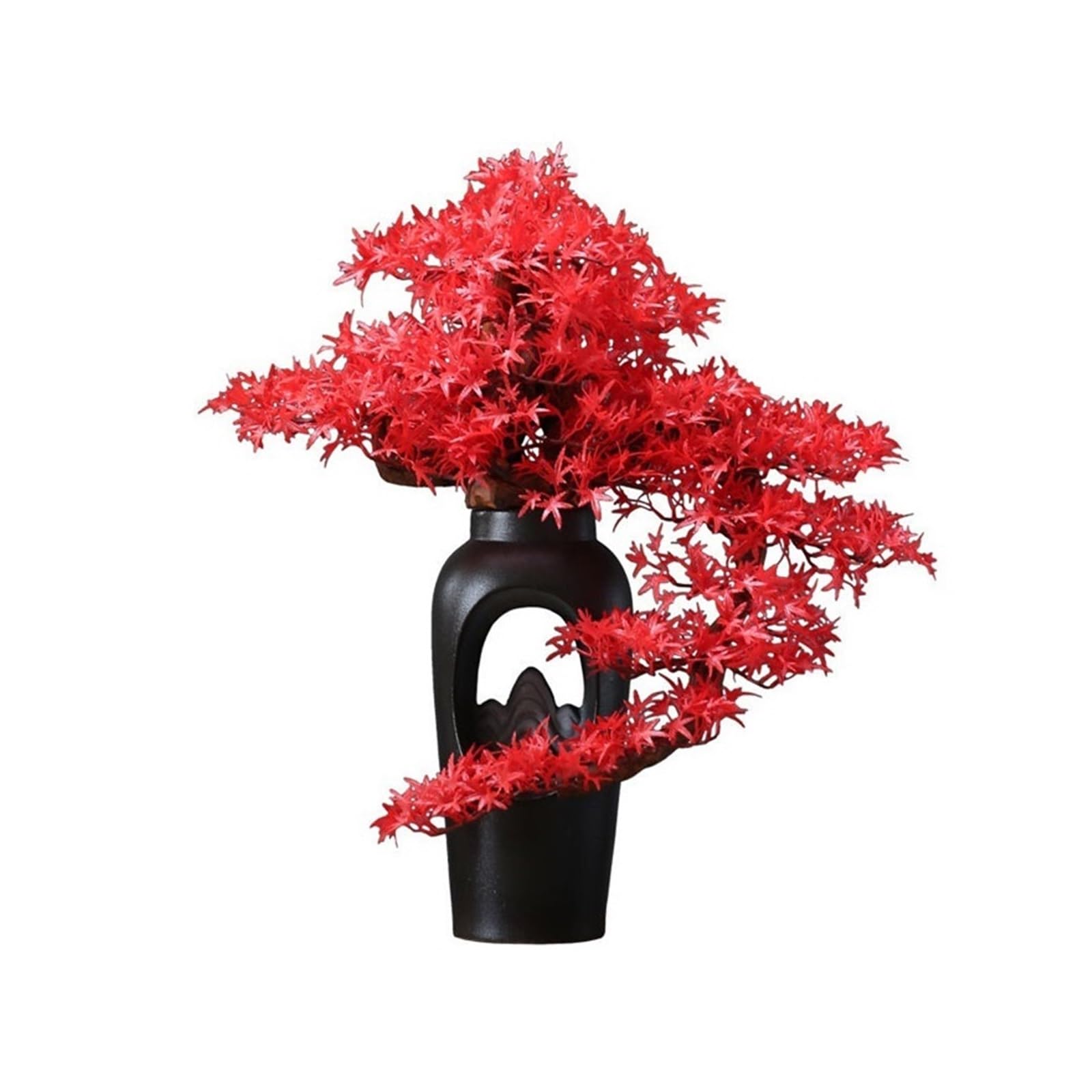 Bonsai Tree Artificial Red Bonsai Tree Faux Plants Big Fake Decor Home Decor