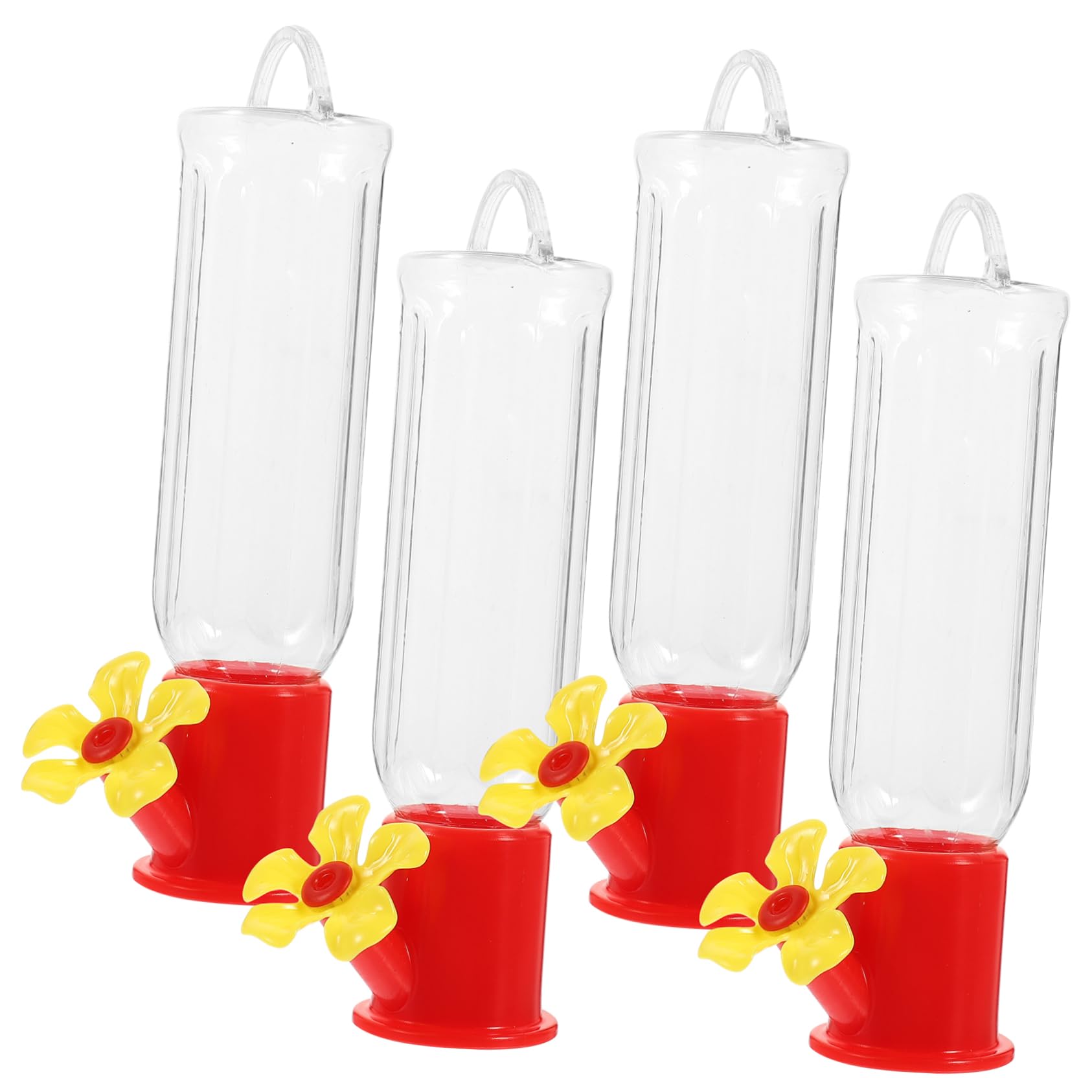 VANZACK 12piezas Comedero Colgante para Pájaros De Plástico Transparente Alimentador Exterior Decorativo Resistente y Duradero para Jardines y Observación De Aves