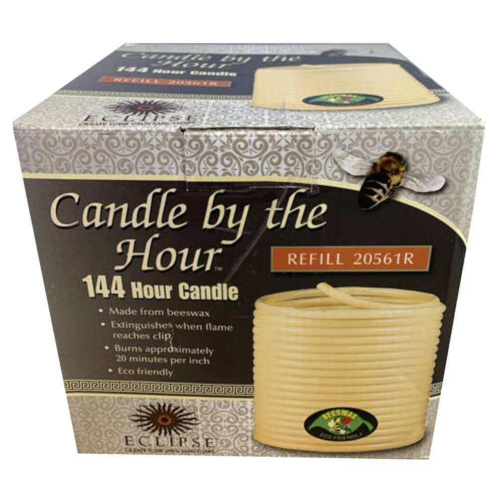 Candle by the Hour 144-godzinny wkład, ekologiczny naturalny wosk pszczeli z bawełnianym knotem