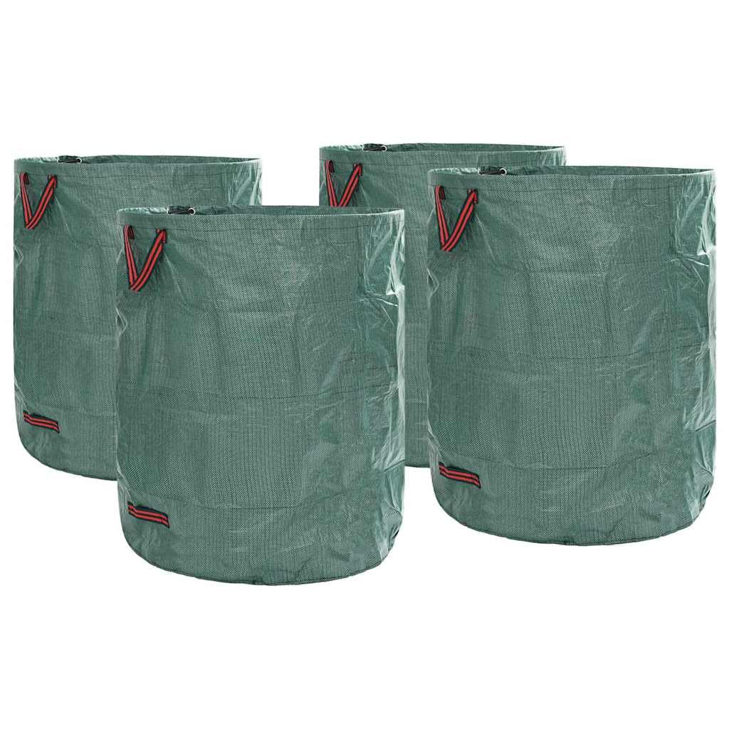 Bolsas de basura de jardín (4 unidades, 79 x 79 x 99,5 cm, polipropileno, plegables, resistentes a desgarros, con asas, para jardín, cubo de basura, cubo de compost y uso en exteriores)