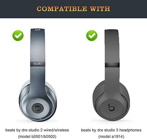 Miniatura 9 de Studio 2 Diadema igual que la banda de arco de repuesto OEM B0501, accesorios compatibles con Beats by Dr Dre Studio2 con cableinalámbrico