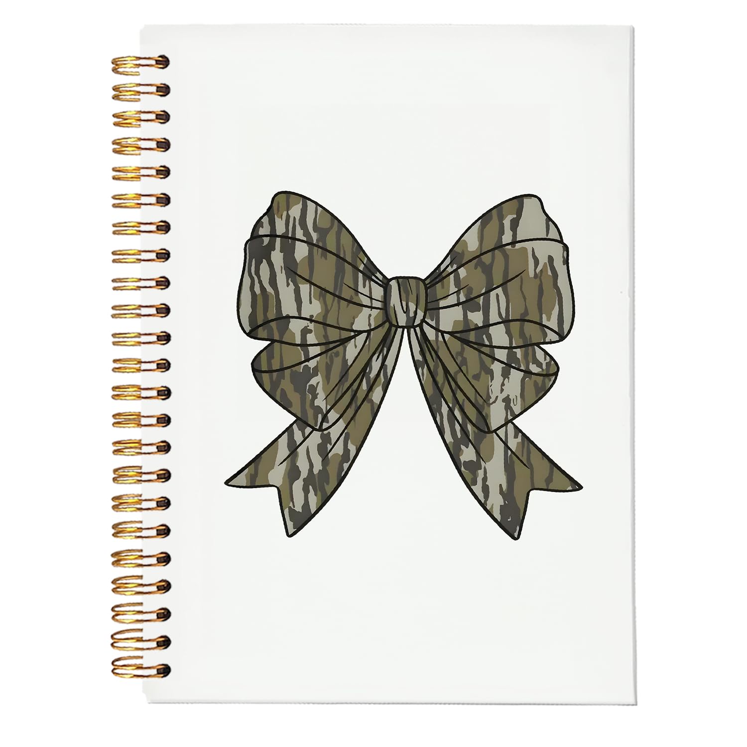Yetmadi Camo Coquette Bow Notebook Journal, Duck Hunting Gifts Notebook, Retro Camouflage Bow Journal, Womens Journals for Writing, Journaling