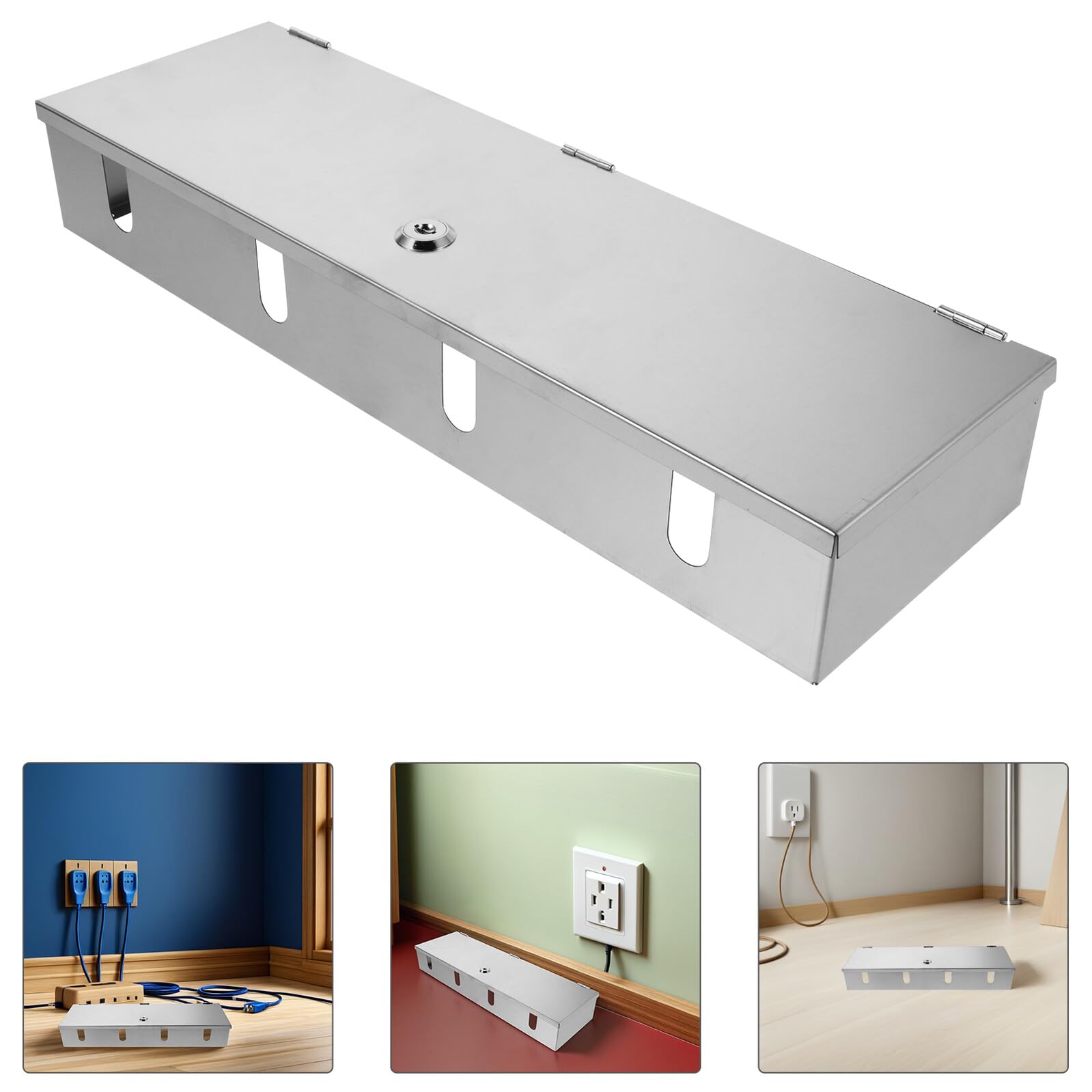 Scatola Presa Elettrica da Esterno in Acciaio Inossidabile con Copertura Trasparente e Serratura Antifurto Protezione per Casa e Industria Design Compatto e Resistente Agli Urti