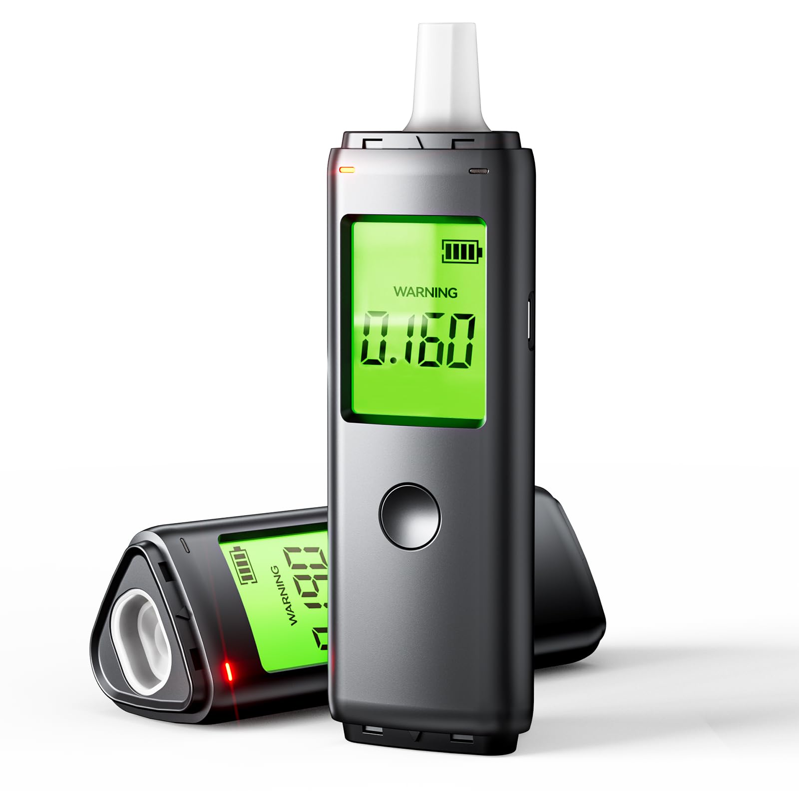 ZBK Éthylotest Automatique Double Mode, Testeur d'alcool 2 en 1 Rechargeable par USB, Portable, Précis et Rapide, pour Usage Personnel, Partageable en Toute Sécurité