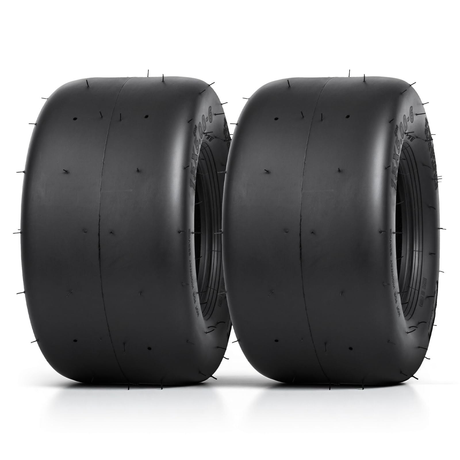 PROPARTS 13x5.00-6 Lawn Mower Tires, 13x5.00x6 nhs Smooth Tread Turf Tires for Zero Turn Mowers &amp; Riding Lawn Mowers, Tubeless, Set of 2, 4PR