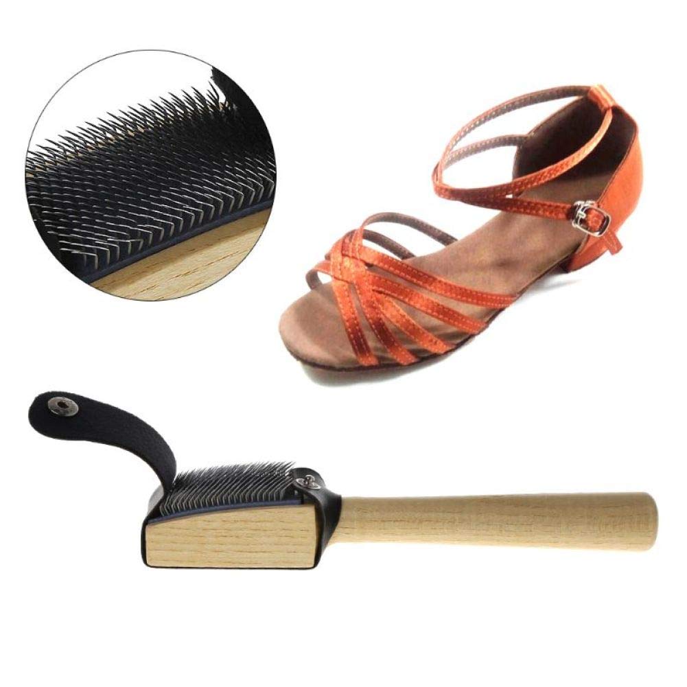 Opvouwbare Dansschoenen Borstel - Ballroom en Latin Salsa Schoenen - Zwarte Suède Zool