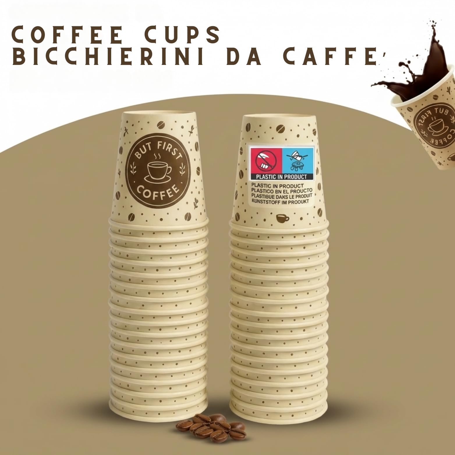 Vasos de papel para café, desechables, resistentes y reciclables, desechables, para llevar bebidas de café expreso, ideal para bares, oficinas, catering, eventos (70 ml/3oz (1000 unidades)
