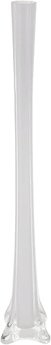 Jarrón de cristal de la Torre Eiffel de 1.5" x 24" - Juego de 12, color blanco