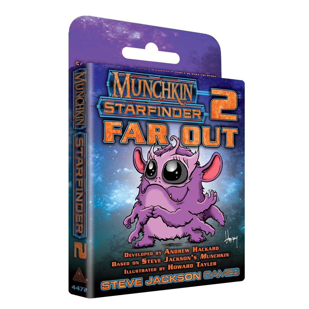 Munchkin Starfinder 2 – Far Out Game (Expansion) | 56-Cards | Game for Adults, Kids & Family | Fantasy Adventure Roleplaying Game | Ages 10+ | 3-6 Players | Avg Play Time 120 Min