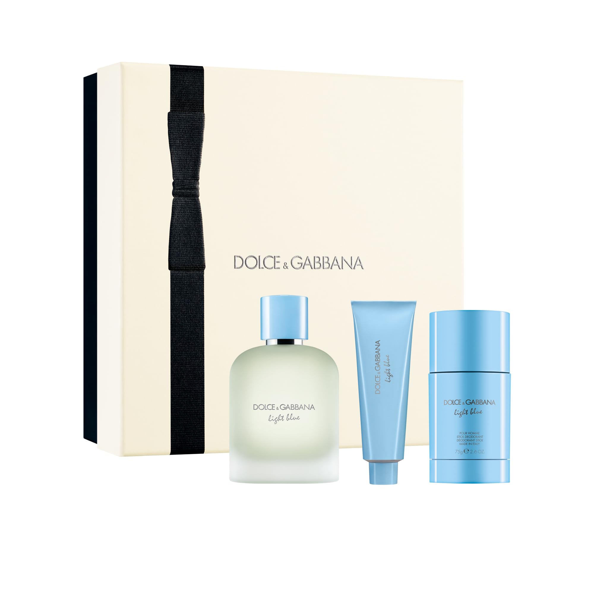 Light Blue by Dolce and Gabbana for Men - 3 Pc Gift Set 3.38oz EDT