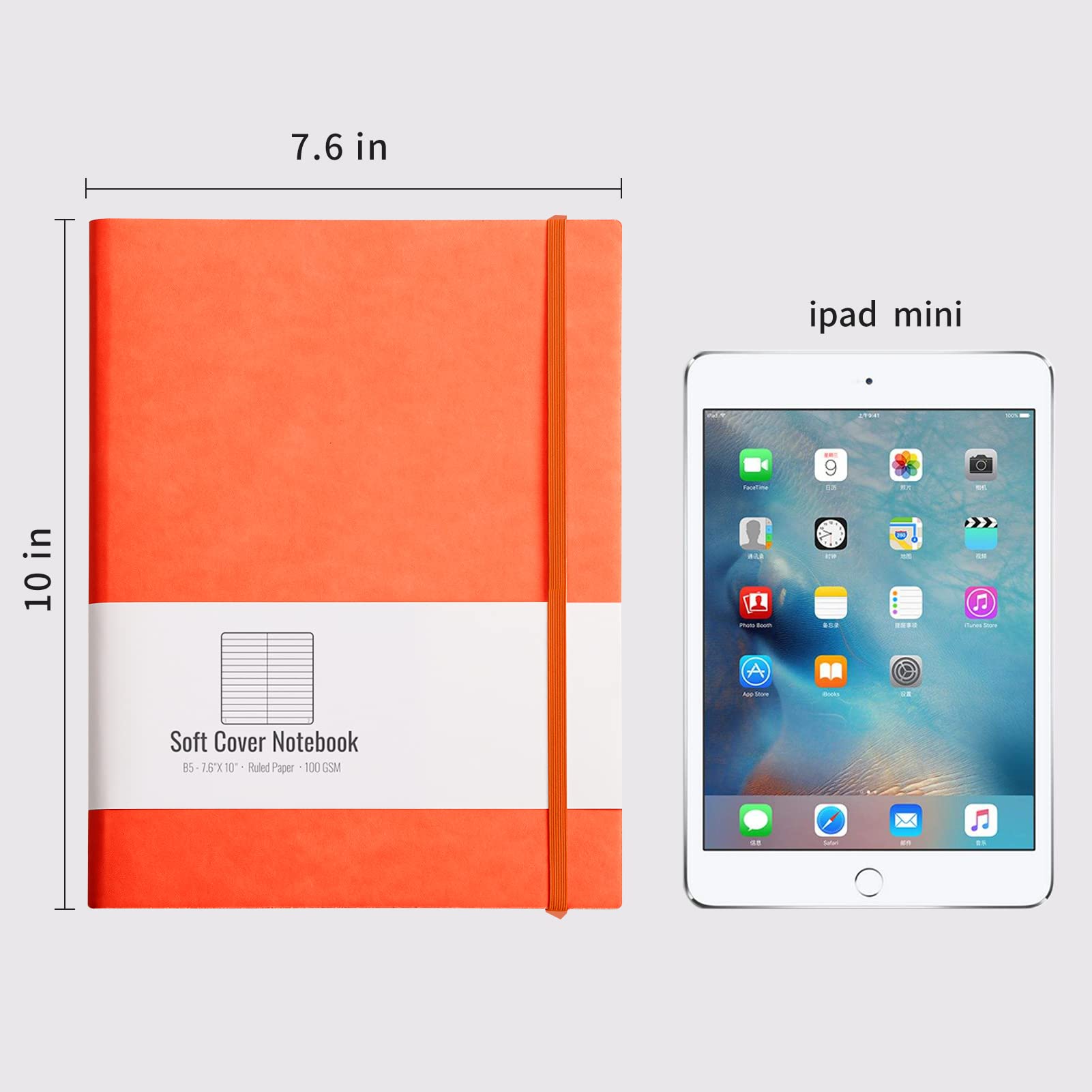 RETTACY B5 College Ruled Notebook 2 Pack, Softcover Composition Notebooks 408 Numbered Pages for Writing 100gsm Lined Paper - Image 4