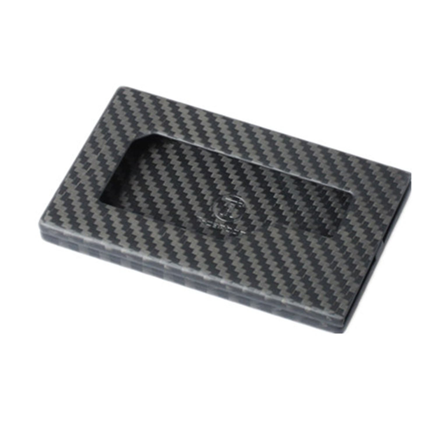 Genuine Carbon Fiber Business Card Holder Ultra-Lightweight Unbreakable Slim Design for Professionals Pocket-Sized Luxury - Glossy Matte Finish