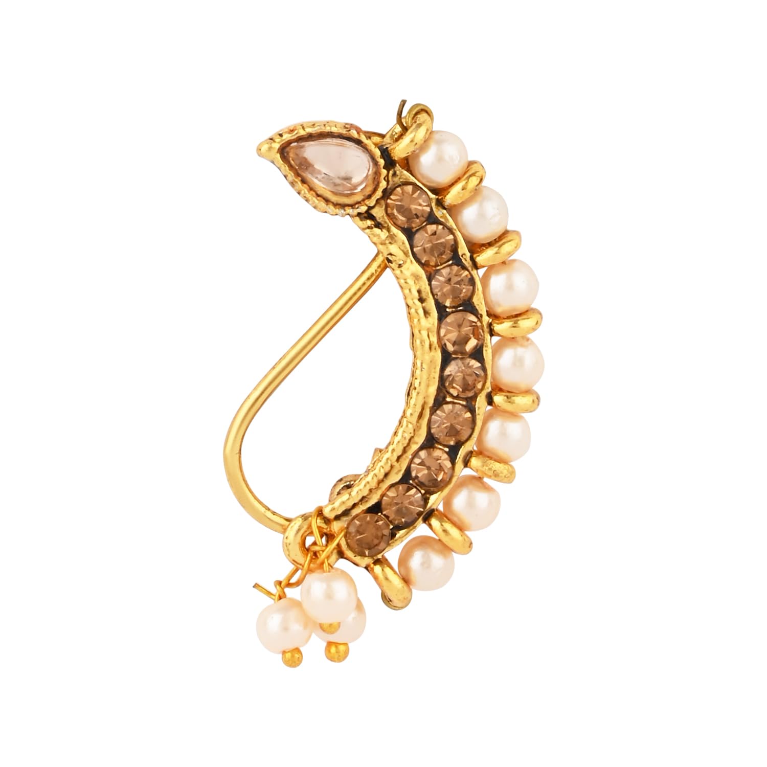 See full amazon price history chart for I Jewels Gold Plated Traditional Non Piercing Maharashtrian Pearl Nath For Women (Style 2) I Jewels Gold Plated Traditional Non Piercing Maharashtrian Pearl Nath For Women (Style 2) (B0DDXZCHDH) Amazon Price History, Amazon Price Tracker