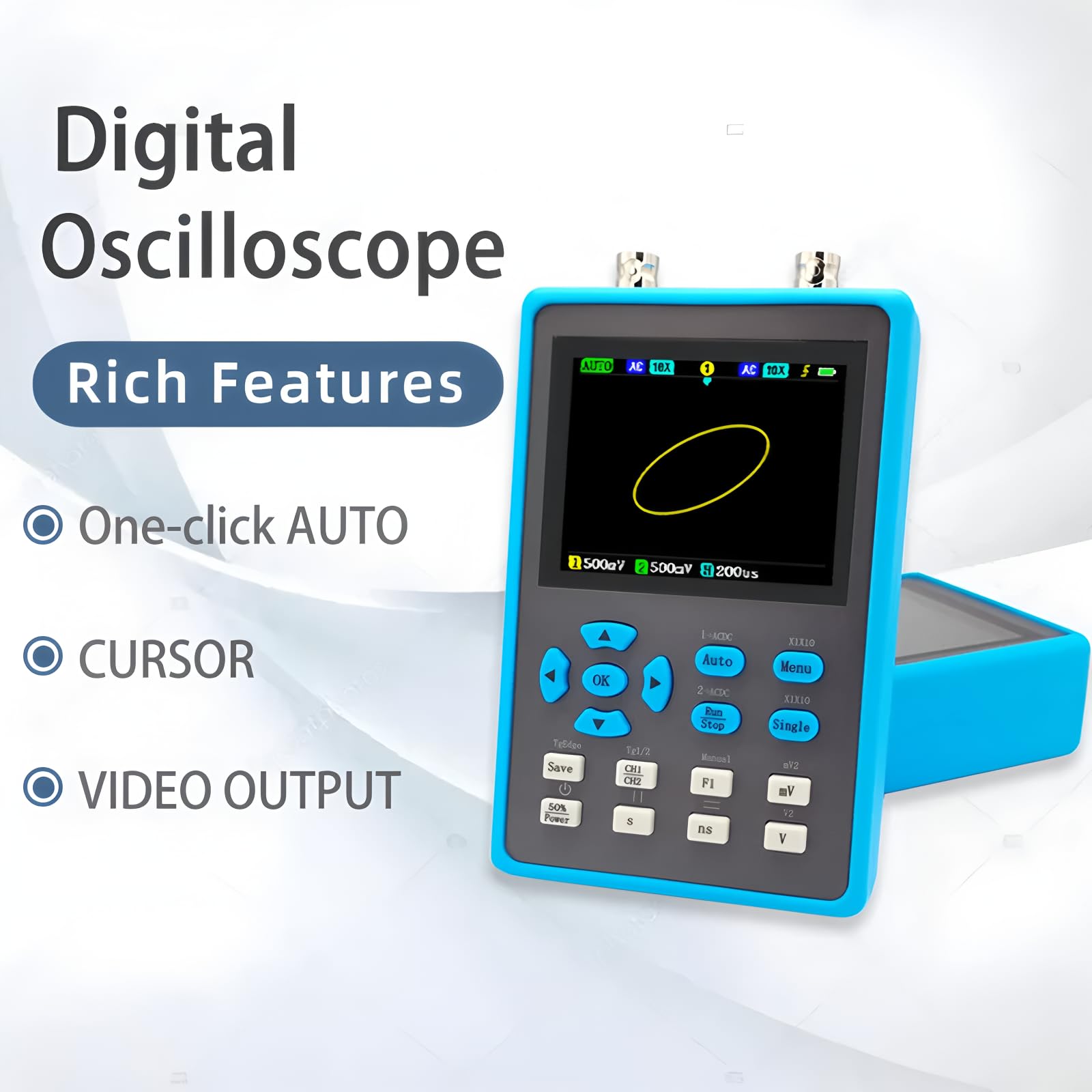 Oscilloscopio digitale portatile ZEEWEII DSO2512G da 2,8 pollici, larghezza di banda 120MHz, oscilloscopio a due canali, generatore di segnali Xymode (DSO2512G)