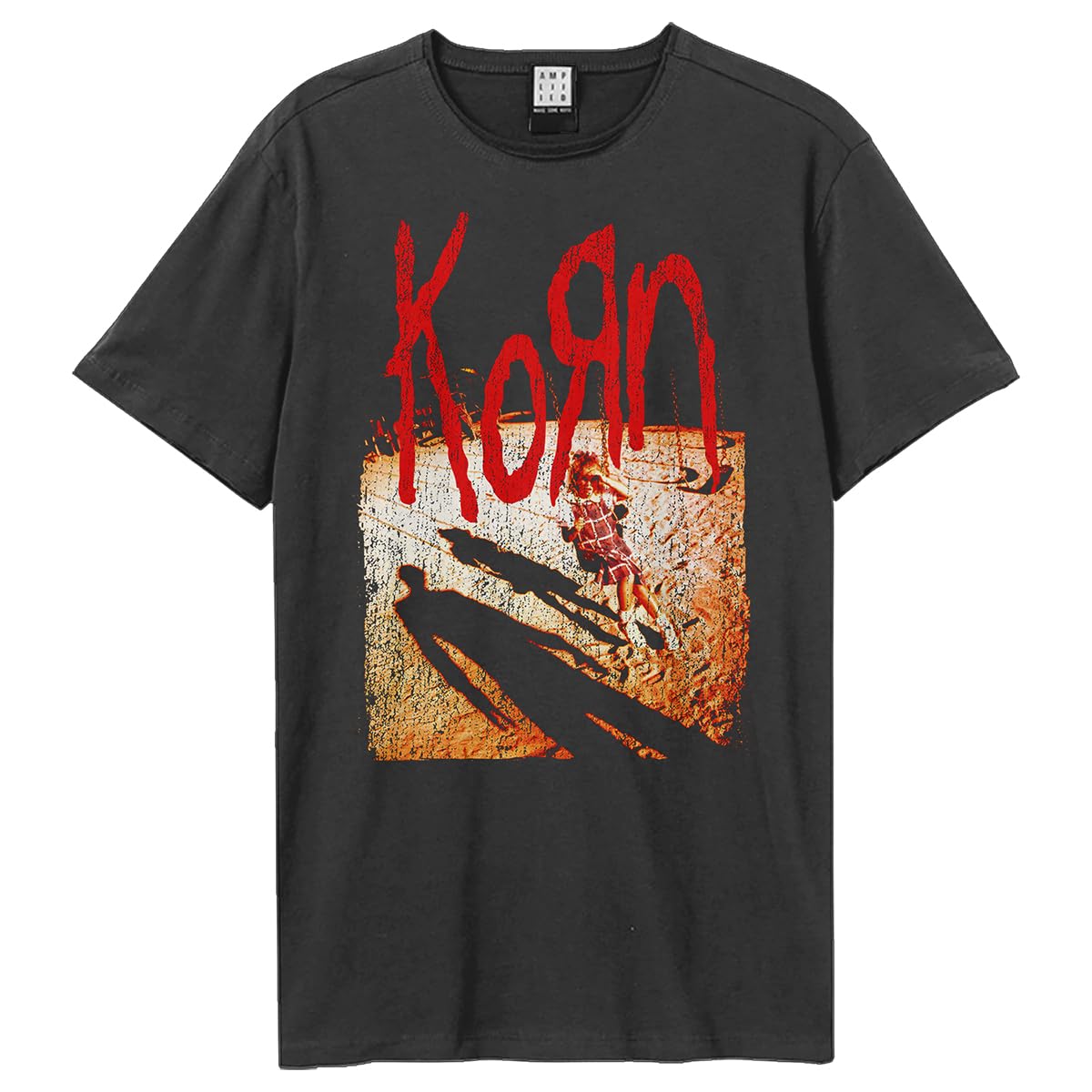 Amplified - Camiseta Self Titled Korn para Adultos Unisex (S) (Carbón)