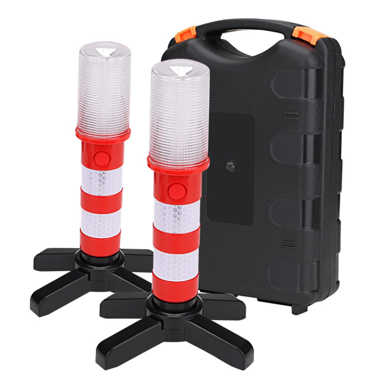 PLAFOPE Luz de Emergencia para Coche, Baliza de Seguridad Roja, Portátil, Soporte Desmontable, Adecuado para Aviso Vial y Control de Tráfico