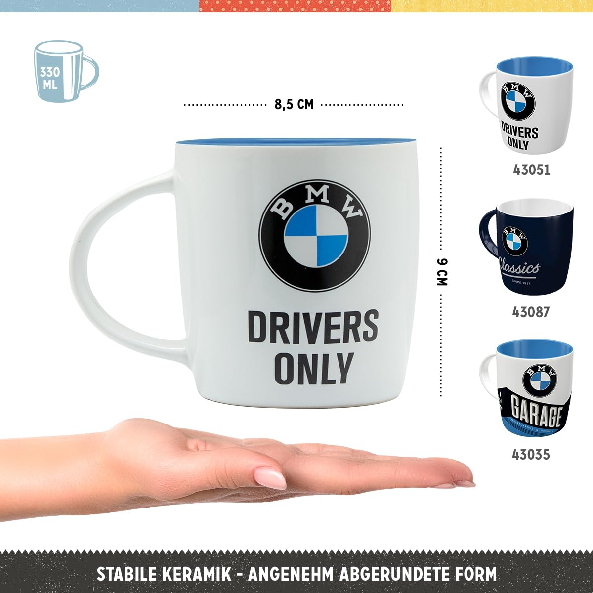 Nostalgic-Art Tazza smaltata retrò, Ford Mustang - The Boss - Idea