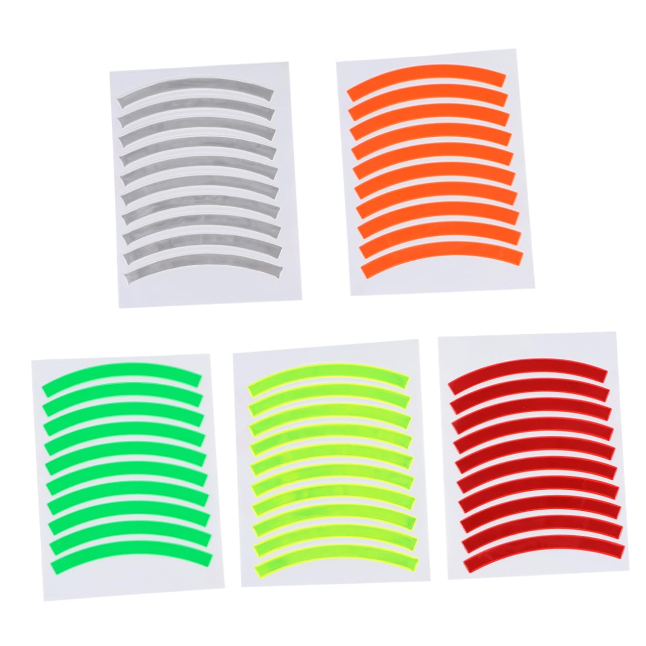 GALPADA Bike Spoke Sticker Set 5 Pcs Reflective Safety Bike Flags No Glue Residue High-Brightness Waterproof Scratch-Resistant