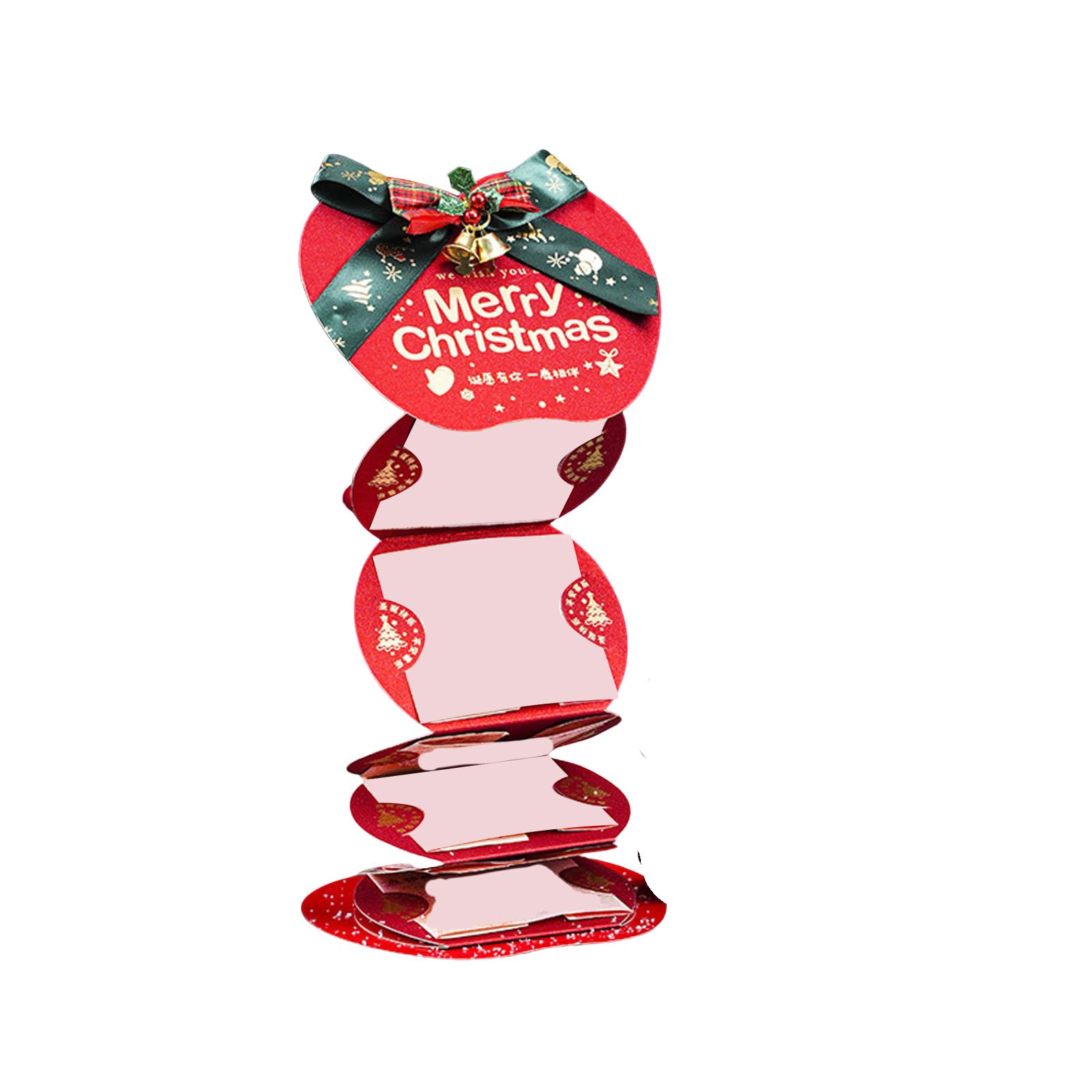 Tsophreniq Christmas Tree Cash Card Holder with Surprise Pockets Festive Red Envelope for Family Teachers Winter Festivities Festival Money Holder for Gifts