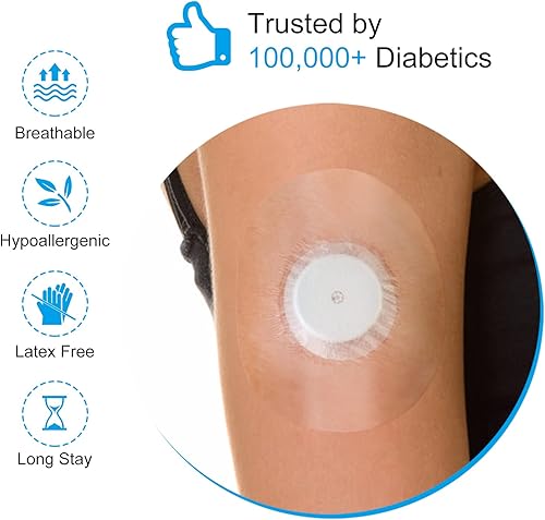 Miniatura 2 de Freestyle - Parches adhesivos con sensor para Libre 2, película transparente impermeable, paquete de 60 unidades, color azul