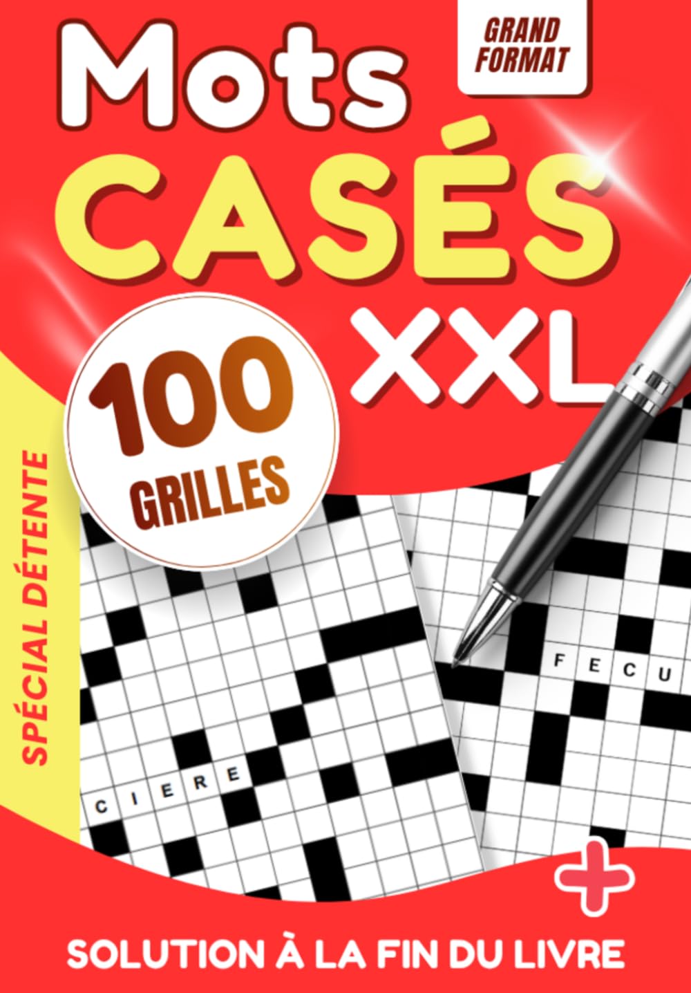 Mots Casés – Carnet de 100 Grilles Relaxantes pour Adultes et Seniors: Jeu de Mots Stimulant pour Booster la Mémoire et la Concentration | Puzzles Apaisants avec Solutions Incluses