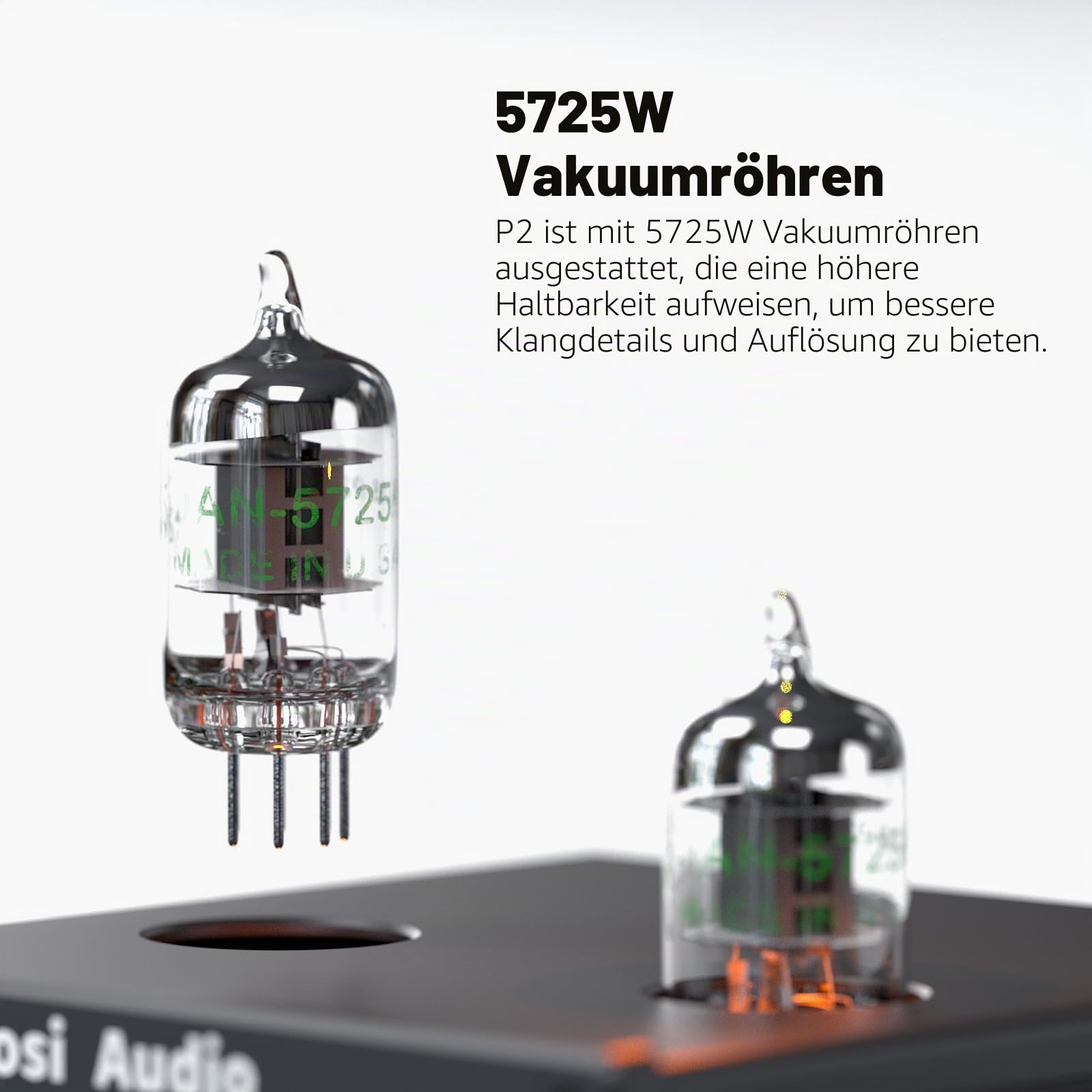 Fosi Audio P2 Röhren Kopfhörerverstärker Vakuumschlauch Vorverstärker Mini Hi-Fi Stereo Audio mit niedrigem Erdgeräuschausgang Schutz für Kopfhörer