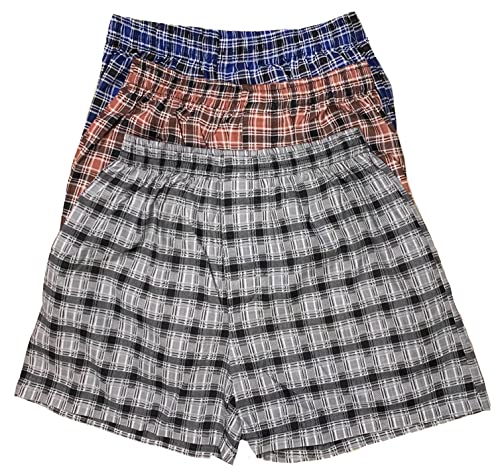 Up2date Fashion Men's 3-Pack Woven Boxer Shorts